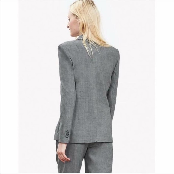 Banana Republic Gray Lightly Structured Blazer Jacket Size 6P Career Business - Picture 2 of 8
